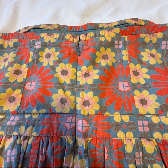 Plenty By Tracy Reese Size 8 Strapless Halter Braided Tie Red Gold Sundress - Picture 8 of 15